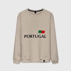 Свитшот хлопковый мужской Сборная Португалии: 10 номер, цвет: миндальный