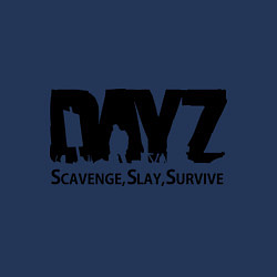 Свитшот хлопковый мужской DayZ: Slay Survive, цвет: тёмно-синий — фото 2