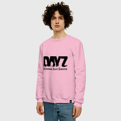 Свитшот хлопковый мужской DayZ: Slay Survive, цвет: светло-розовый — фото 2