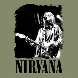 Свитшот хлопковый мужской Black Nirvana, цвет: авокадо — фото 2