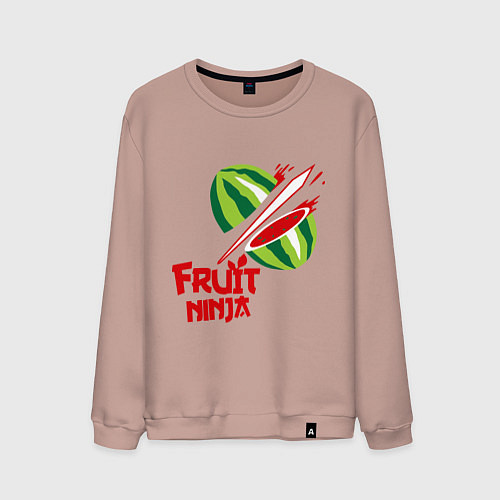 Мужской свитшот Fruit Ninja / Пыльно-розовый – фото 1