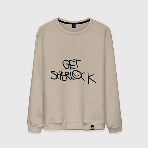 Мужской свитшот Get sherlock / Миндальный – фото 1