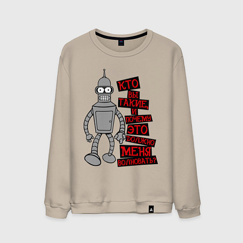 Мужской свитшот Бэндер: кто вы такие? / Миндальный – фото 1