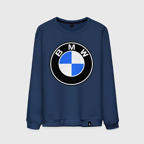 Мужской свитшот Logo BMW / Тёмно-синий – фото 1