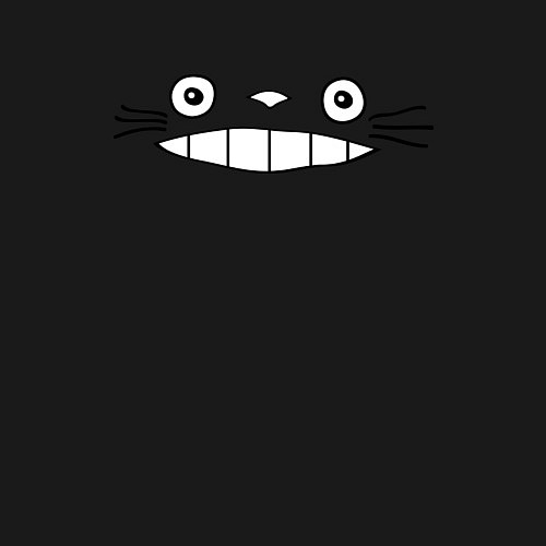 Мужской свитшот Totoro face / Черный – фото 3