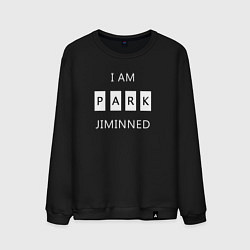 Свитшот хлопковый мужской BTS: I am Park Jiminned, цвет: черный