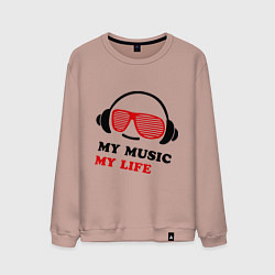 Мужской свитшот My music my life