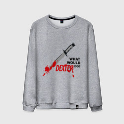 Свитшот хлопковый мужской Dexter: What would do?, цвет: меланж
