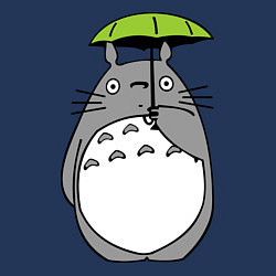 Свитшот хлопковый мужской Totoro с зонтом, цвет: тёмно-синий — фото 2