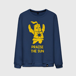 Свитшот хлопковый мужской Praise the Sun, цвет: тёмно-синий