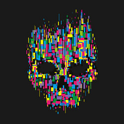 Свитшот хлопковый мужской Череп, цвет: черный — фото 2