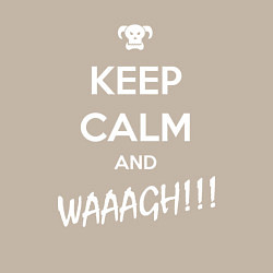 Свитшот хлопковый мужской Keep Calm & WAAAGH, цвет: миндальный — фото 2