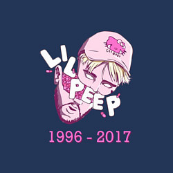 Свитшот хлопковый мужской Lil Peep: 1996-2017, цвет: тёмно-синий — фото 2