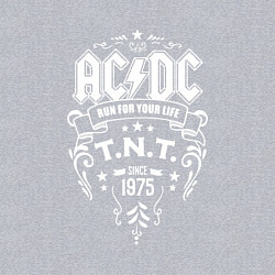 Свитшот хлопковый мужской AC/DC: Run For Your Life, цвет: меланж — фото 2