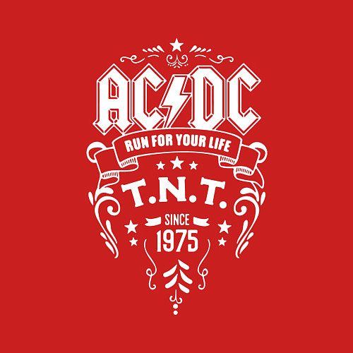 Мужской свитшот AC/DC: Run For Your Life / Красный – фото 3