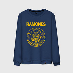 Свитшот хлопковый мужской Ramones, цвет: тёмно-синий