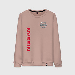 Свитшот хлопковый мужской Nissan Style, цвет: пыльно-розовый