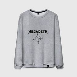 Свитшот хлопковый мужской Megadeth Compass, цвет: меланж