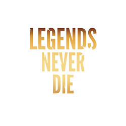 Свитшот хлопковый мужской Legends Never Die: Gold, цвет: белый — фото 2