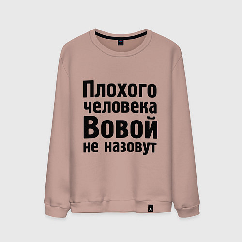 Мужской свитшот Плохой Вова / Пыльно-розовый – фото 1