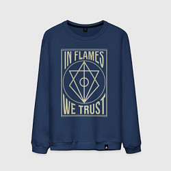 Свитшот хлопковый мужской In Flames: We Trust, цвет: тёмно-синий