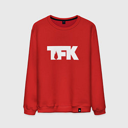 Свитшот хлопковый мужской TFK: White Logo, цвет: красный