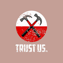 Свитшот хлопковый мужской Trust us, цвет: пыльно-розовый — фото 2