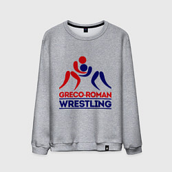 Свитшот хлопковый мужской Greco-roman wrestling, цвет: меланж