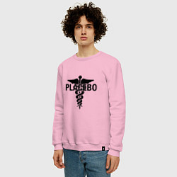 Свитшот хлопковый мужской Placebo, цвет: светло-розовый — фото 2
