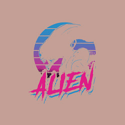 Свитшот хлопковый мужской Alien: Retro Style, цвет: пыльно-розовый — фото 2