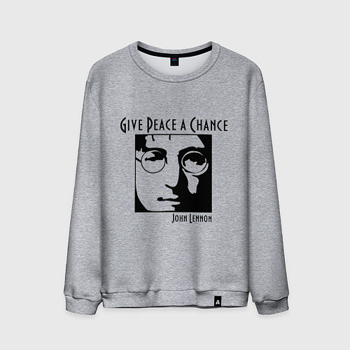 Мужской свитшот Give Peace a Chance / Меланж – фото 1
