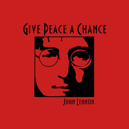Мужской свитшот Give Peace a Chance / Красный – фото 3