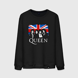 Свитшот хлопковый мужской Queen UK, цвет: черный