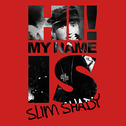 Свитшот хлопковый мужской My name is slim shady, цвет: красный — фото 2