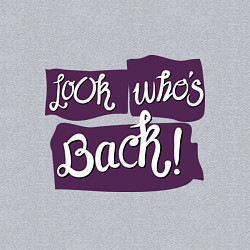 Свитшот хлопковый мужской Look whes back!, цвет: меланж — фото 2