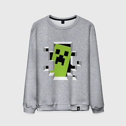 Свитшот хлопковый мужской Crash Minecraft, цвет: меланж