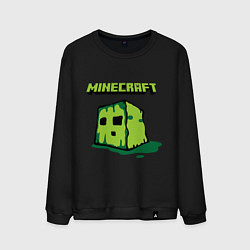Свитшот хлопковый мужской Minecraft Creeper, цвет: черный