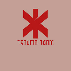 Свитшот хлопковый мужской Cyberpunk 2077: TRAUMA TEAM, цвет: пыльно-розовый — фото 2