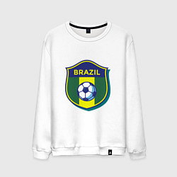 Свитшот хлопковый мужской Brazil Football, цвет: белый