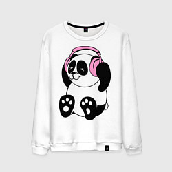 Мужской свитшот Panda in headphones панда в наушниках