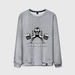 Мужской свитшот Train hard тренируйся усердно