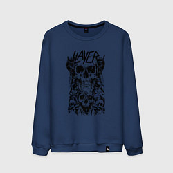 Свитшот хлопковый мужской Slayer Skulls, цвет: тёмно-синий