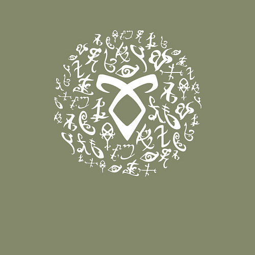 Мужской свитшот Shadowhunters Runes / Авокадо – фото 3