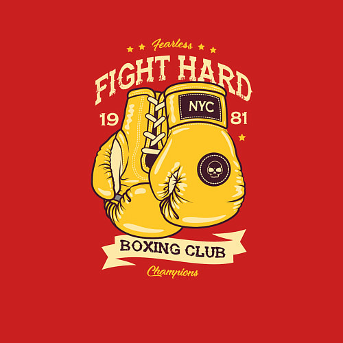 Мужской свитшот Fight Hard 1901 / Красный – фото 3