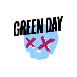 Свитшот хлопковый мужской Green Day: Dead Skull, цвет: белый — фото 2