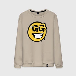 Свитшот хлопковый мужской GG Smile, цвет: миндальный