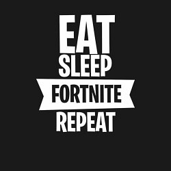 Свитшот хлопковый мужской Eat Sleep Fortnite Repeat, цвет: черный — фото 2