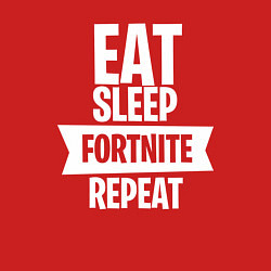 Свитшот хлопковый мужской Eat Sleep Fortnite Repeat, цвет: красный — фото 2