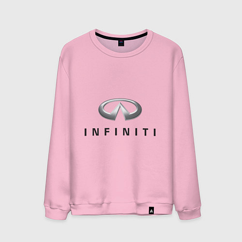 Мужской свитшот Logo Infiniti / Светло-розовый – фото 1