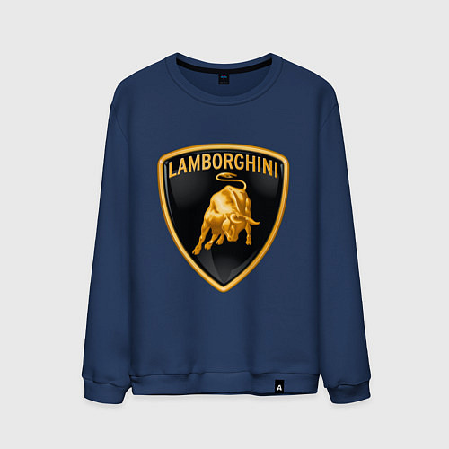 Мужской свитшот Lamborghini logo / Тёмно-синий – фото 1